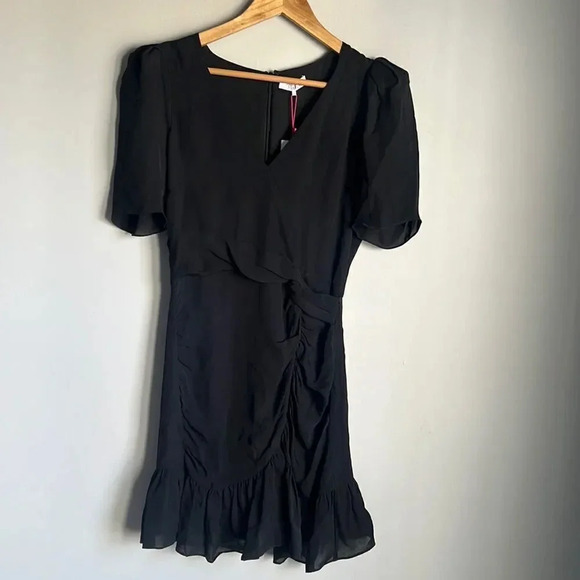 NEW PARKER Krislyn Ruffled Silk Mini A-Line Dress - Picture 3 of 13